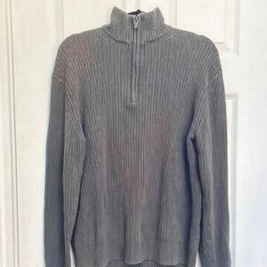 Calvin Klein Men's Charcoal Zip-Up Sweater